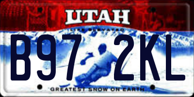 UT license plate B972KL