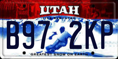UT license plate B972KP
