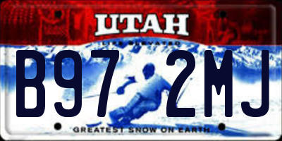 UT license plate B972MJ