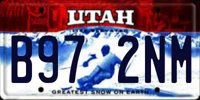 UT license plate B972NM