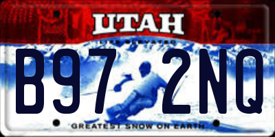 UT license plate B972NQ