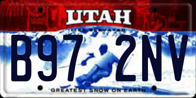 UT license plate B972NV