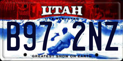UT license plate B972NZ