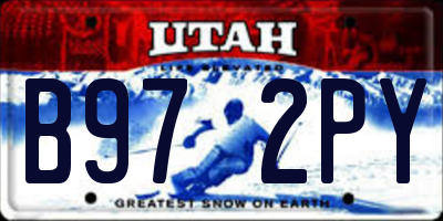 UT license plate B972PY