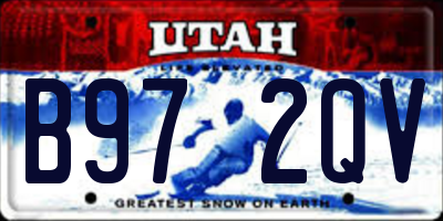 UT license plate B972QV