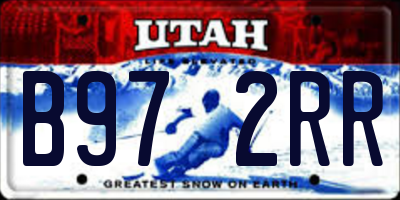 UT license plate B972RR