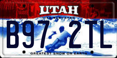 UT license plate B972TL
