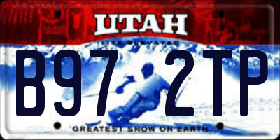 UT license plate B972TP