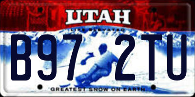 UT license plate B972TU