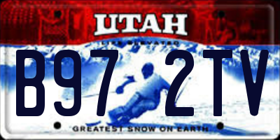 UT license plate B972TV