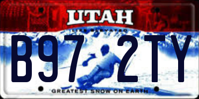 UT license plate B972TY