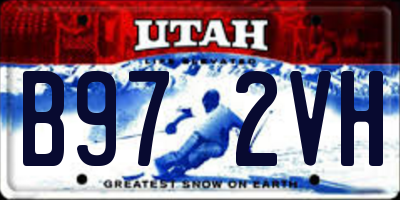 UT license plate B972VH