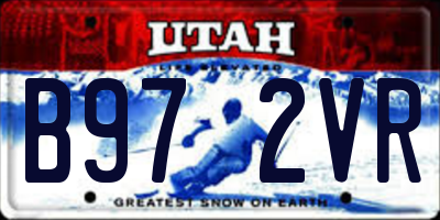 UT license plate B972VR