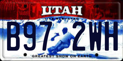 UT license plate B972WH
