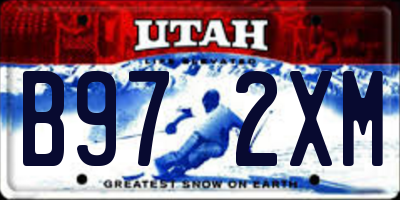 UT license plate B972XM