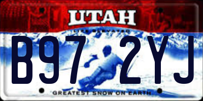UT license plate B972YJ