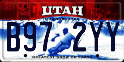 UT license plate B972YY