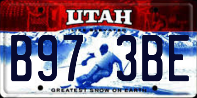 UT license plate B973BE