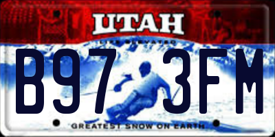UT license plate B973FM
