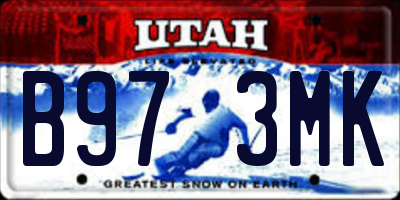 UT license plate B973MK
