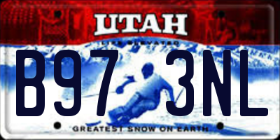 UT license plate B973NL
