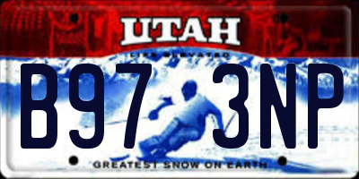UT license plate B973NP