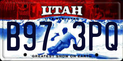 UT license plate B973PQ