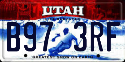 UT license plate B973RF