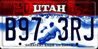 UT license plate B973RJ