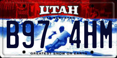 UT license plate B974HM