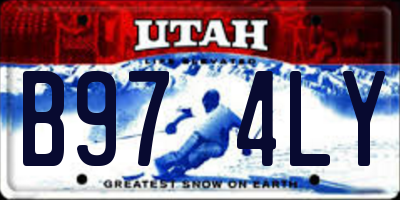 UT license plate B974LY
