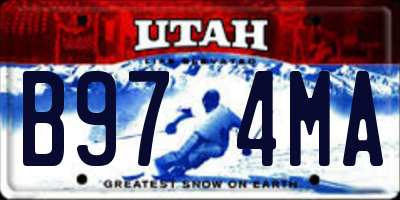 UT license plate B974MA