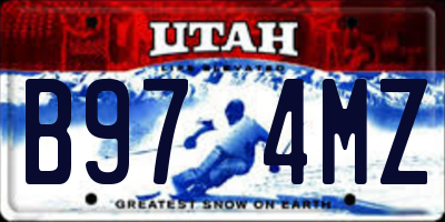 UT license plate B974MZ