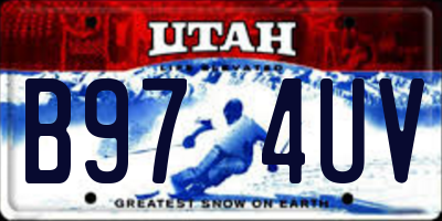 UT license plate B974UV