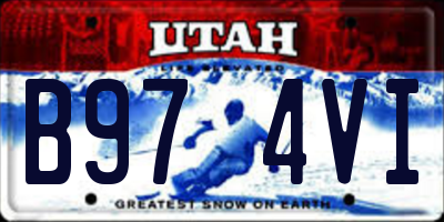 UT license plate B974VI