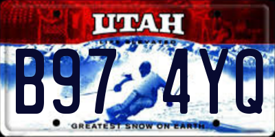 UT license plate B974YQ