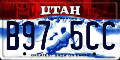 UT license plate B975CC