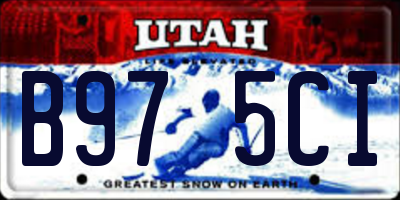 UT license plate B975CI