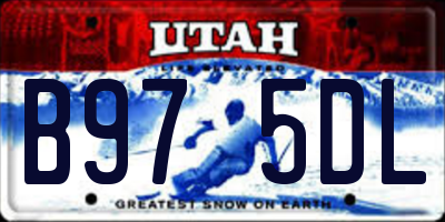 UT license plate B975DL