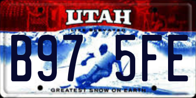 UT license plate B975FE