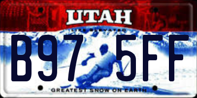 UT license plate B975FF