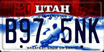 UT license plate B975NK