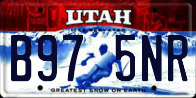 UT license plate B975NR