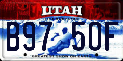 UT license plate B975OF