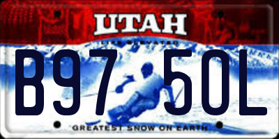 UT license plate B975OL