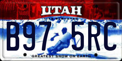 UT license plate B975RC