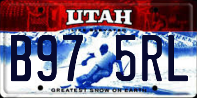UT license plate B975RL