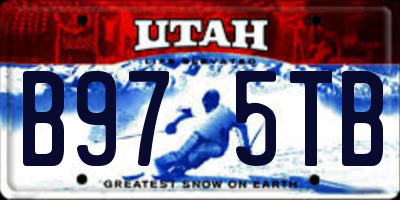 UT license plate B975TB