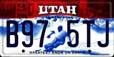 UT license plate B975TJ
