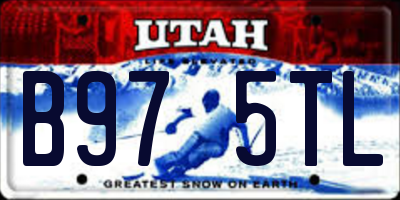 UT license plate B975TL